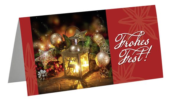 Grusskarte Weihnachtskarte Laterne