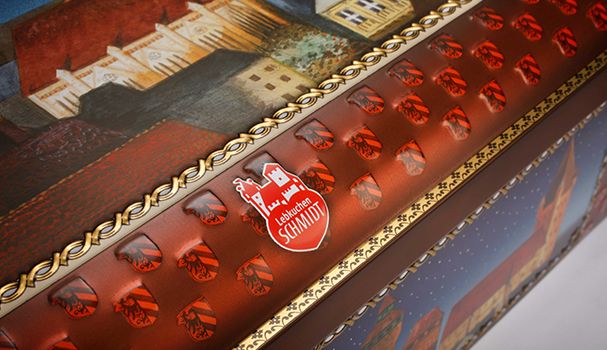 Nahaufnahme einer Lebkuchen-Schmidt-Truhe