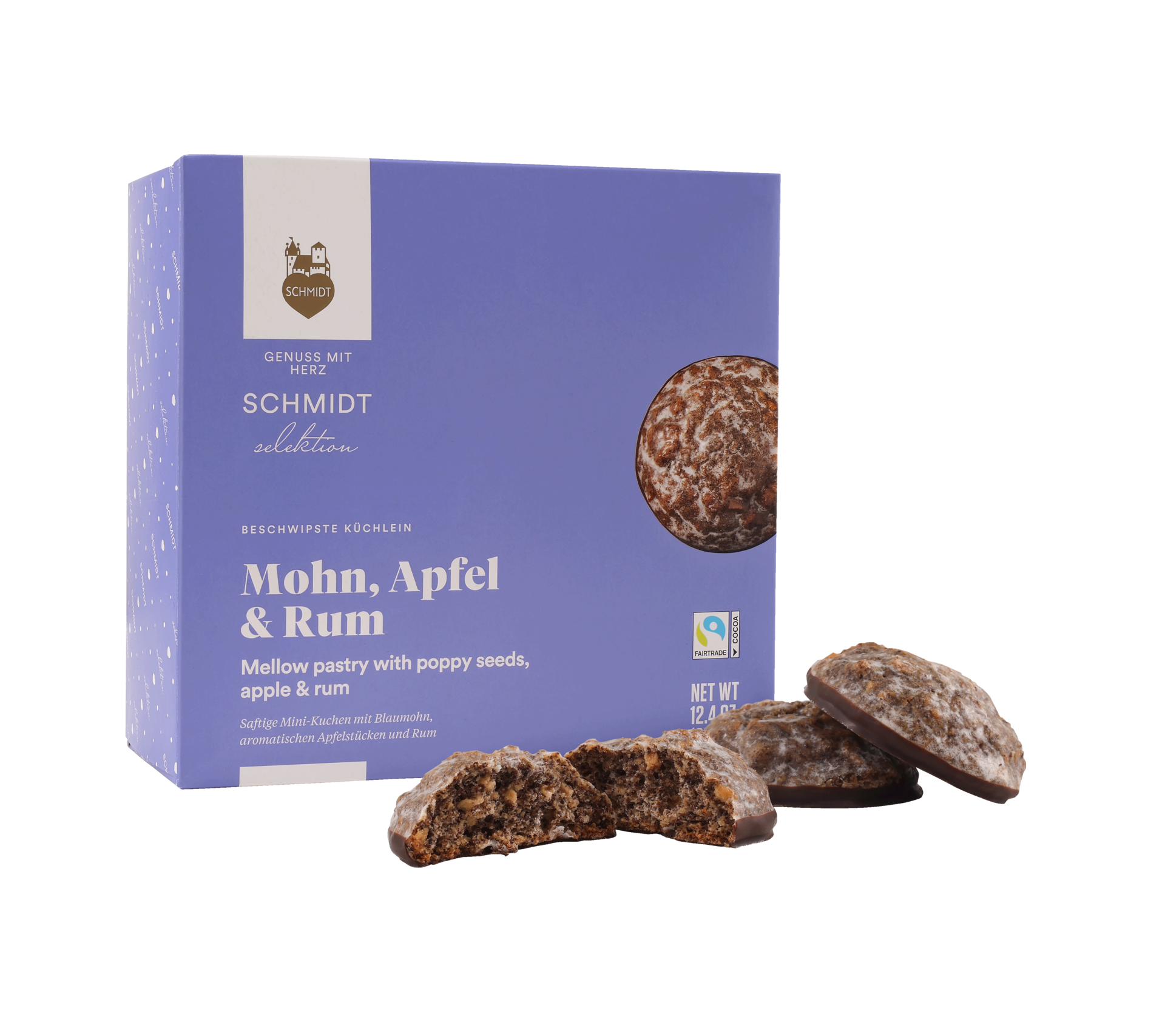 Küchlein mit Mohn, Apfel & Rum 