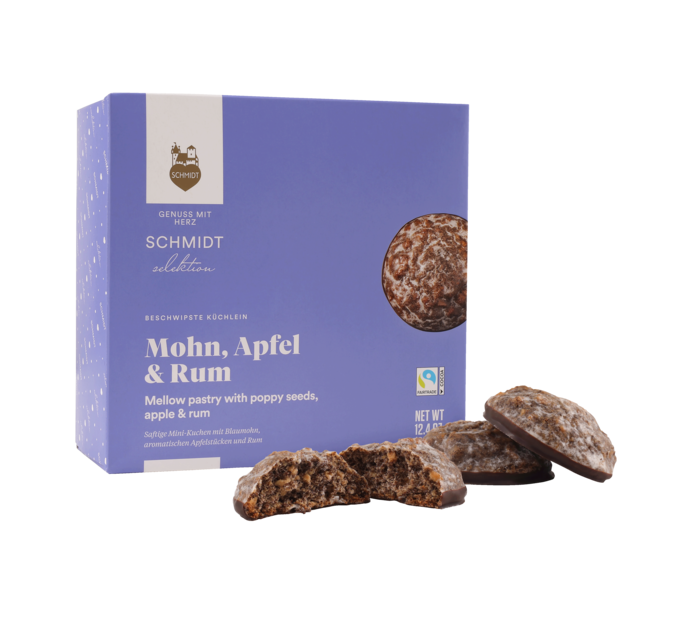 Küchlein mit Mohn, Apfel & Rum 