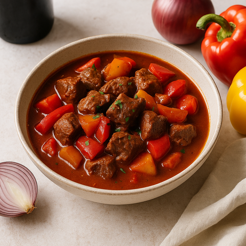 Gulasch mit Rotwein & Paprika
