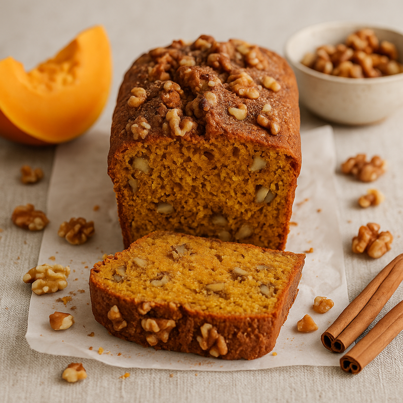 K&uuml;rbisbrot mit Waln&uuml;ssen & Zimt