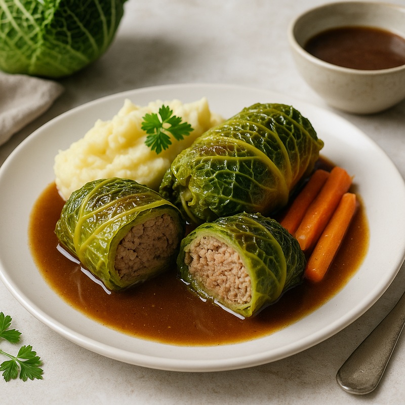 Wirsingrouladen mit Hackfleischf&uuml;llung