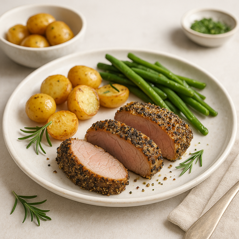 Schweinefilet mit Pfefferkruste