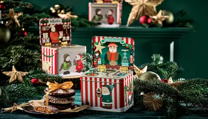 Christkindlesmarkt-Buden-Dose 2025